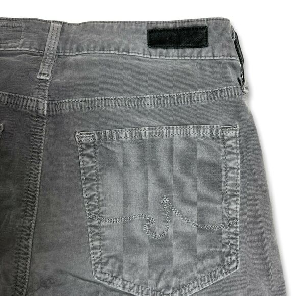 AG Adriano Goldschmied SIZE 27 Farrah High Rise Corduroy Pants Skinny Gray AG - Picture 9 of 11
